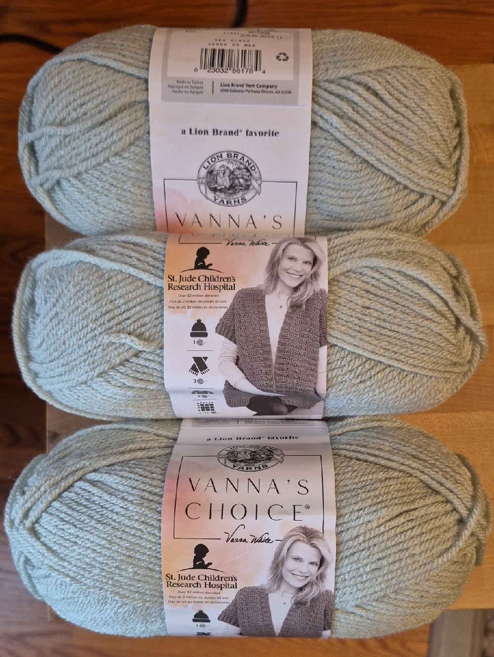 Lion Brand-Vanna's Choice Yarn Skeins - Sea Glass (3 skeins)